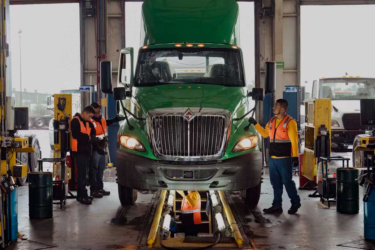 Men Working On Truck