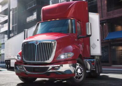 Rh Series Semi Truck On Street