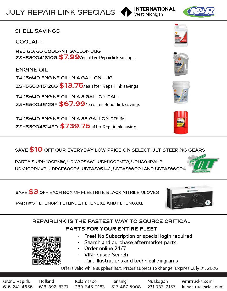 July Repair Link Specials