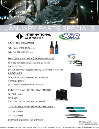 January Parts Specials