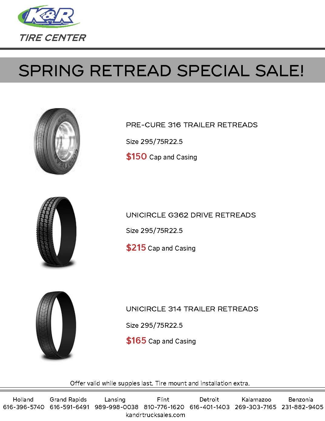 K&r Tire Center Retread April 2026