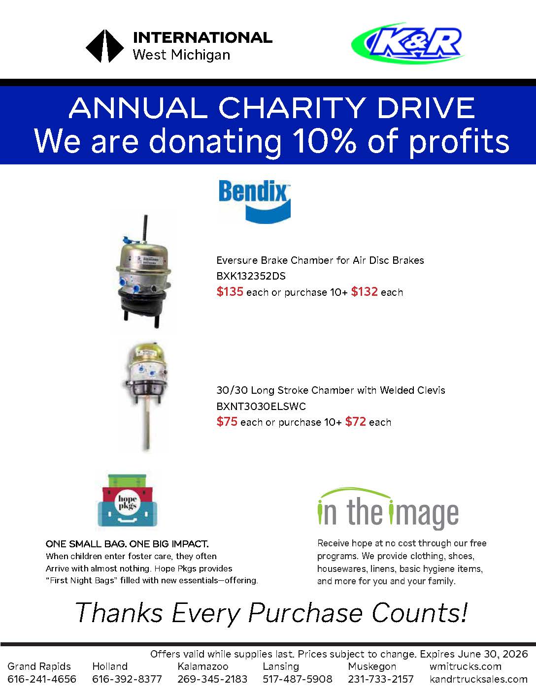 Parts Charity Bendix 2026